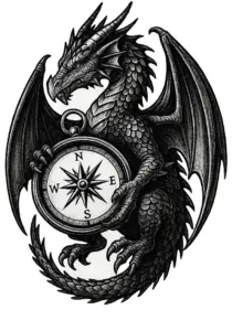 drache-mit-kompass-abenteuerlust-erforschen