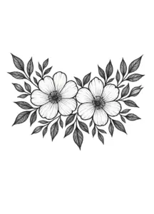 florale-motive-blueten-und-blaetter-brust-tattoo