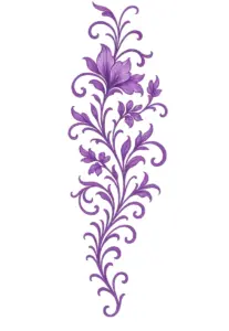 florales-design-mit-lila-blumenranken