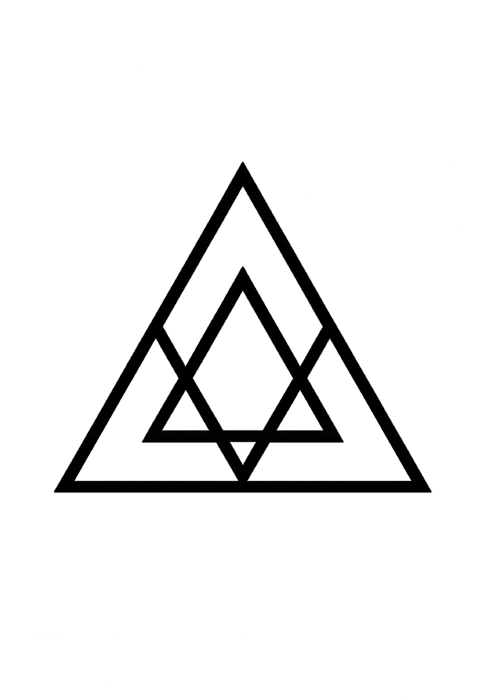 Tattoovorlage geometrisches Dreieck Design für Steißbein