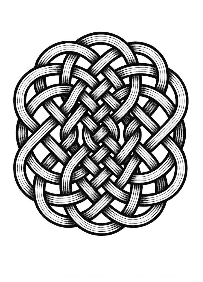 Tattoovorlage Keltischer Knoten mit Überlappungen