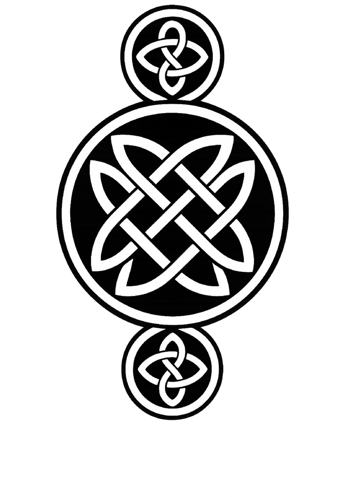 Tattoovorlage keltisches Knotendesign mit Kreisen