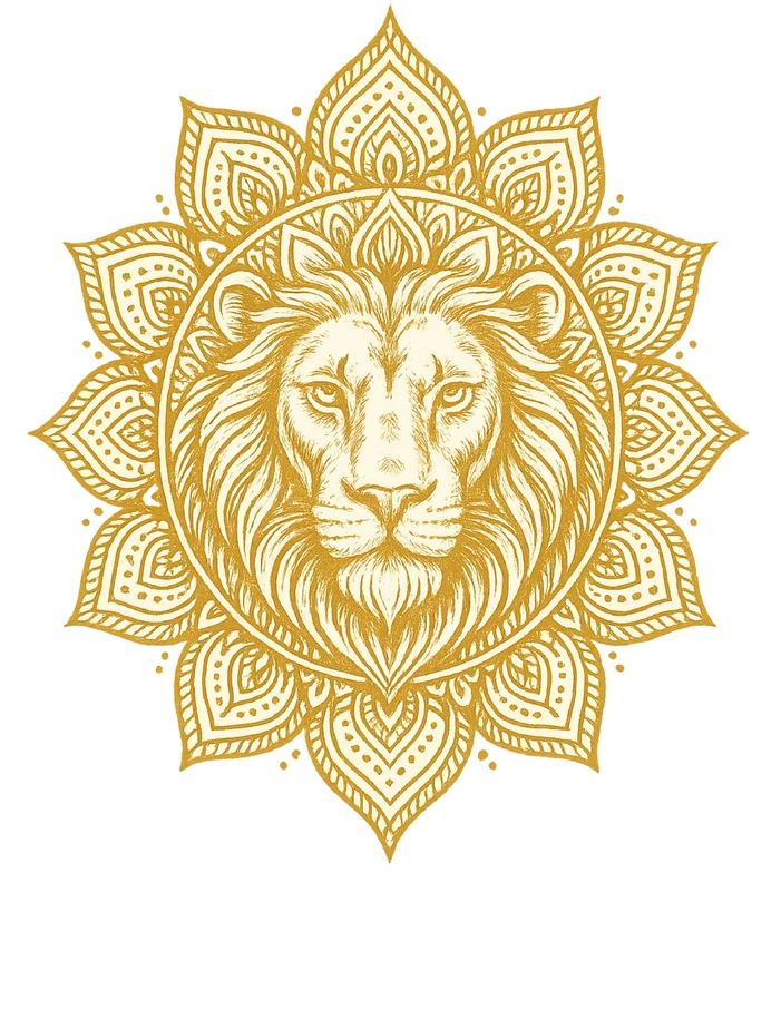 Tattoovorlage Löwe im Mandala-Design für Männer