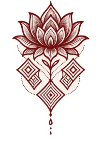 lotusblume-geometrische-muster-tattoo-vorlage