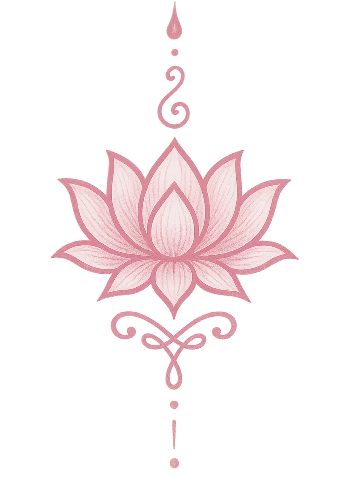 Tattoovorlage Lotusblume für spirituelle Reinheit und Harmonie