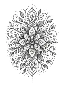 mandala-florale-muster-tattoo-vorlage-schwarz-weiss