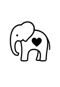 minimalistischer-elefant-herzsymbol-tattoo-vorlage