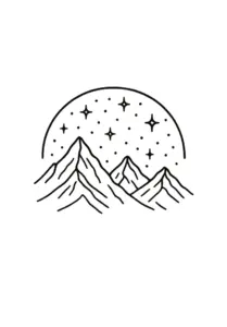 minimalistisches-bergmotiv-mit-sternenhimmel