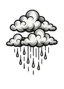 stilisierten-wolken-mit-regen-tattoo-vorlage