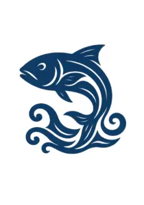 stilisierter-fisch-mit-wellenbewegungen-tattoo-vorlage
