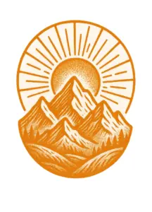 stilisiertes-bergpanorama-mit-sonnenaufgang-tattoo-vorlage