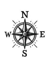 stilisiertes-kompass-tattoo-mit-himmelsrichtungen