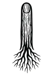 stylisierte-baumrinde-wurzelmuster-finger-tattoo-vorlage