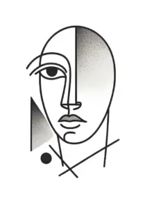 tattoovorlage-abstraktes-gesicht-geometrische-formen
