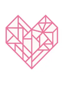 tattoovorlage-abstraktes-herz-aus-geometrischen-formen