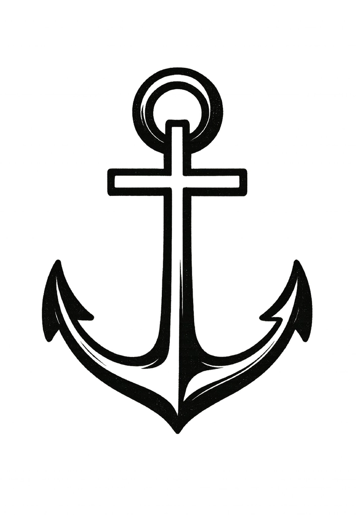 Tattoovorlage Anker - Symbol für Stärke und Stabilität