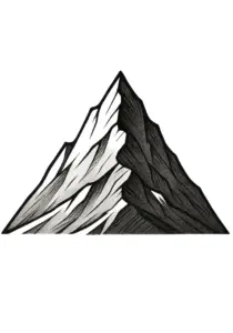 tattoovorlage-berg-mit-scharfen-kanten-in-schwarz-und-weiss