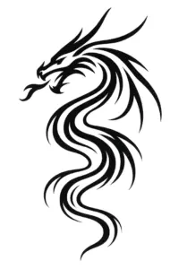 tattoovorlage-drachen-mit-fliessenden-linien-fuer-maenner