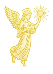 tattoovorlage-engel-mit-sonnenstrahl-fuer-spirituelle-tattoos