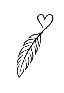 tattoovorlage-feder-herz-design-minimalistisch