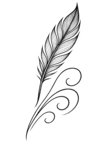 tattoovorlage-feder-mit-geschwungenen-linien