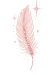 tattoovorlage-feder-mit-glitzerelementen-fuer-frauen
