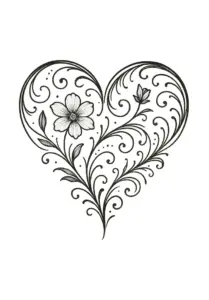 tattoovorlage-filigranes-herz-mit-floralen-verzierungen