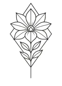 tattoovorlage-geometrische-blume-mit-klarem-design