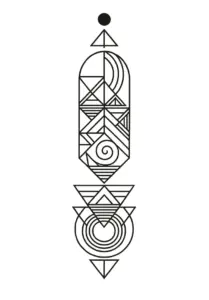 tattoovorlage-geometrische-formen-harmonische-linien-oberschenkel