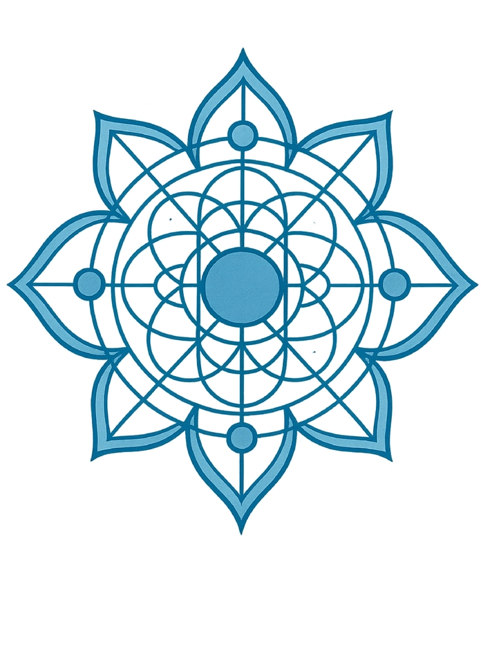 Tattoovorlage geometrisches Mandala für Oberschenkel