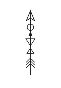tattoovorlage-geometrisches-pfeil-design-minimalistisch