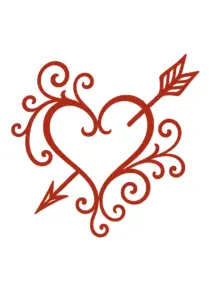 tattoovorlage-herz-mit-pfeil-und-ornamenten