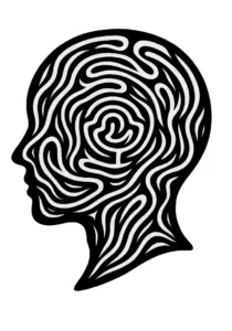 tattoovorlage-kopf-labyrinth-geschwungene-linien