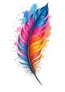 tattoovorlage-kuenstlerische-feder-mit-aquarell-hintergrund