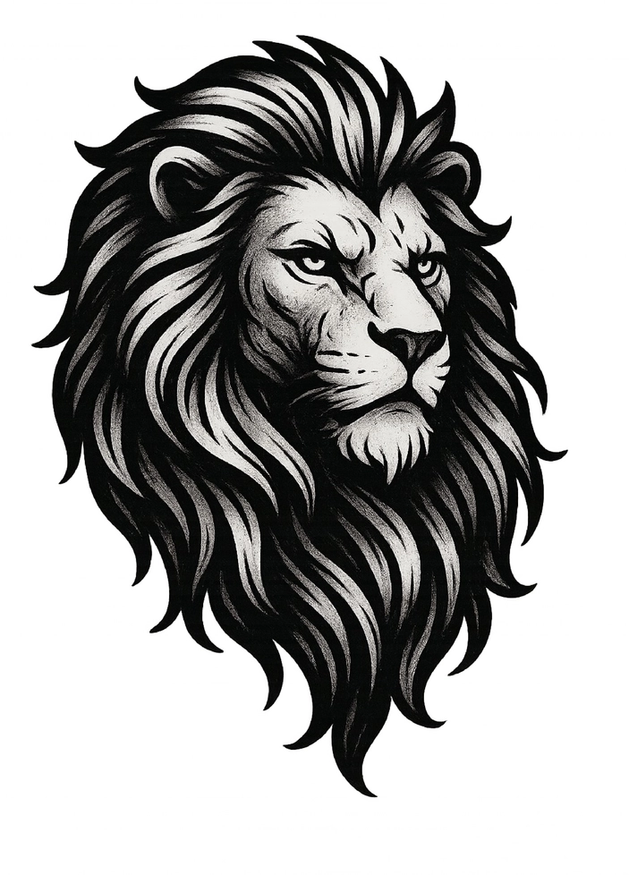 Tattoovorlage Löwe für Oberarm Tattoo