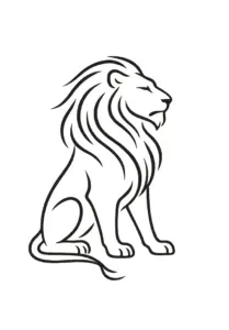 tattoovorlage-loewe-minimalistisches-design-fuer-oberarm