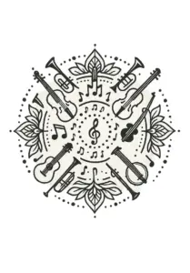tattoovorlage-mandala-inspiriert-von-musikinstrumenten-und-musik