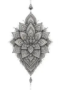 tattoovorlage-mandala-mit-lotusbluete-und-spirituellen-elementen
