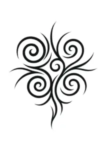 tattoovorlage-mit-abstrakten-spiralen-im-tribal-stil