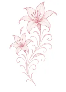 tattoovorlage-mit-eleganten-lilien-und-geschwungenen-linien