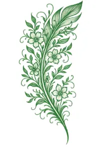 tattoovorlage-mit-eleganter-feder-und-floralen-akzenten