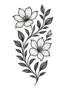 tattoovorlage-mit-floralen-elementen-und-blueten