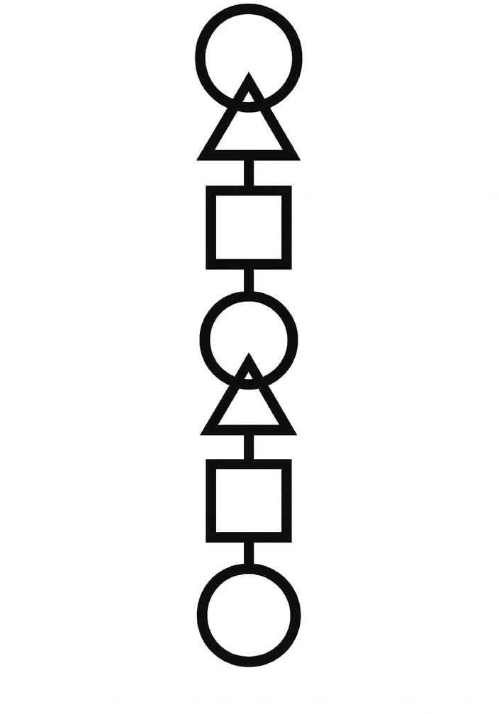 Tattoovorlage mit geometrischen Formen für Unterarm Tattoos