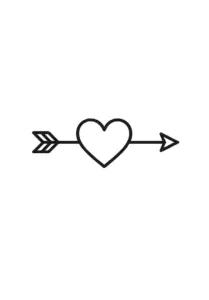 tattoovorlage-mit-herz-und-pfeil-minimalistisches-design