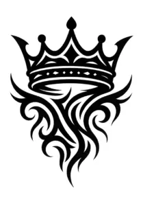 tattoovorlage-mit-krone-und-tribal-design-fuer-maenner