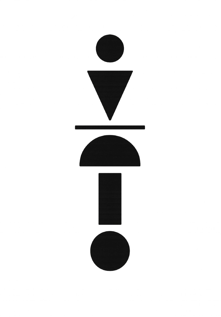 Tattoovorlage mit schlichten geometrischen Formen für Männer