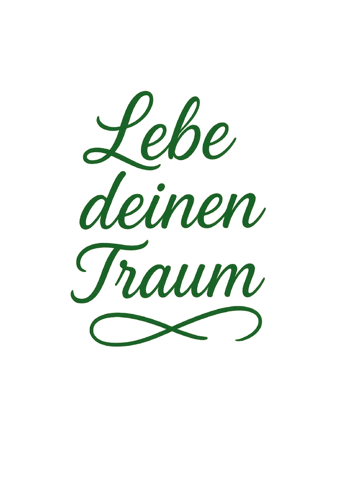 Tattoovorlage mit dem Schriftzug „Lebe deinen Traum“