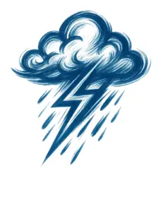 tattoovorlage-mit-stilisierter-wolke-und-blitz