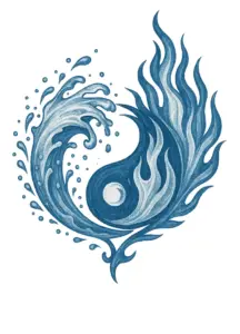 tattoovorlage-mit-wasser-und-feuer-fuer-brust-tattoo