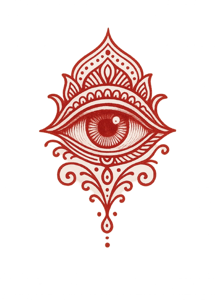Tattoovorlage mystisches Auge mit filigranem Muster